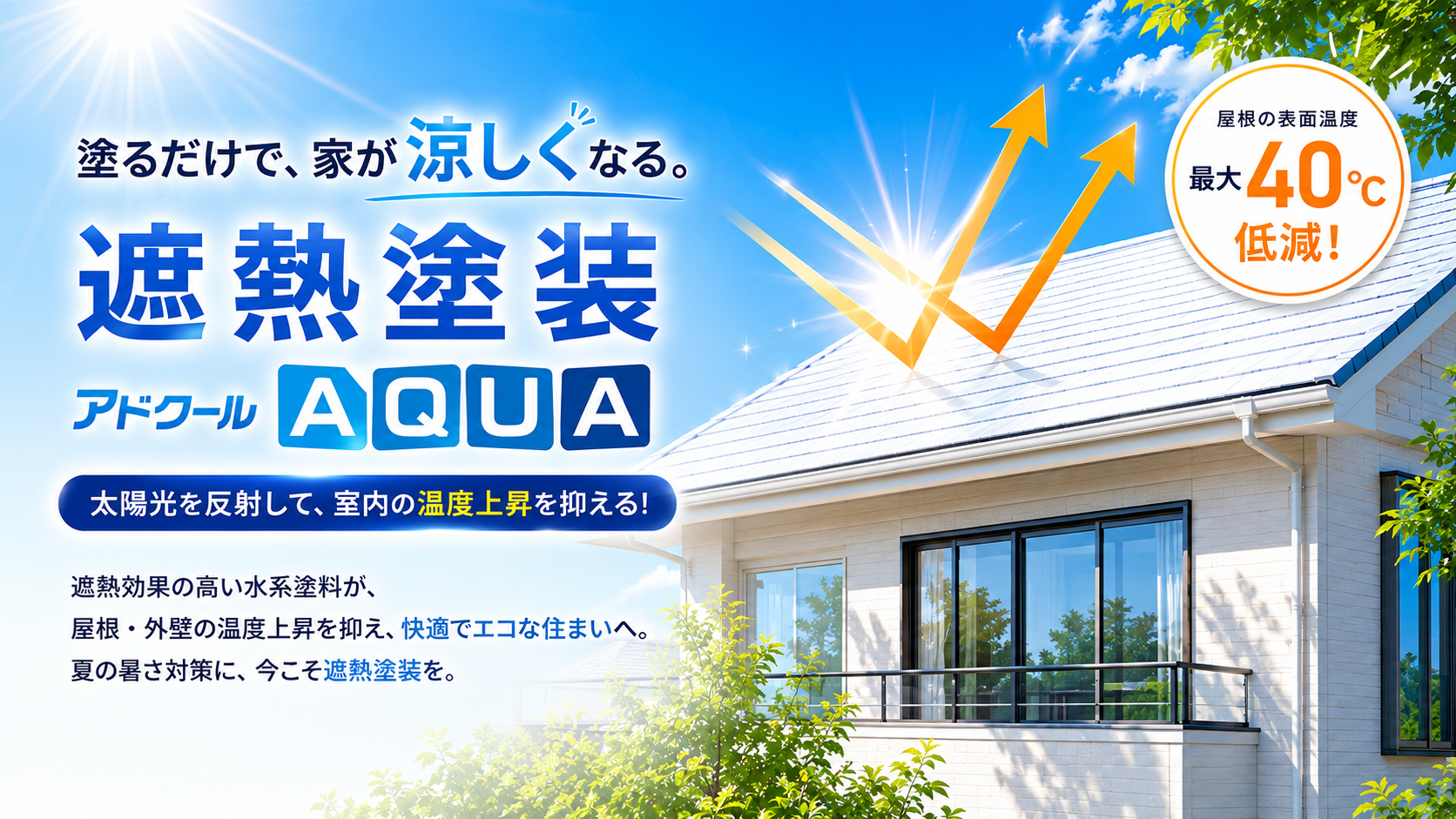 アドクールAqua 外壁・屋根の遮熱塗料